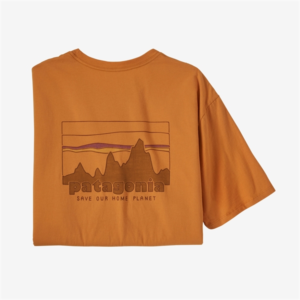 Patagonia Mens '73 Skyline Organic T-Shirt - Cloudberry Orange